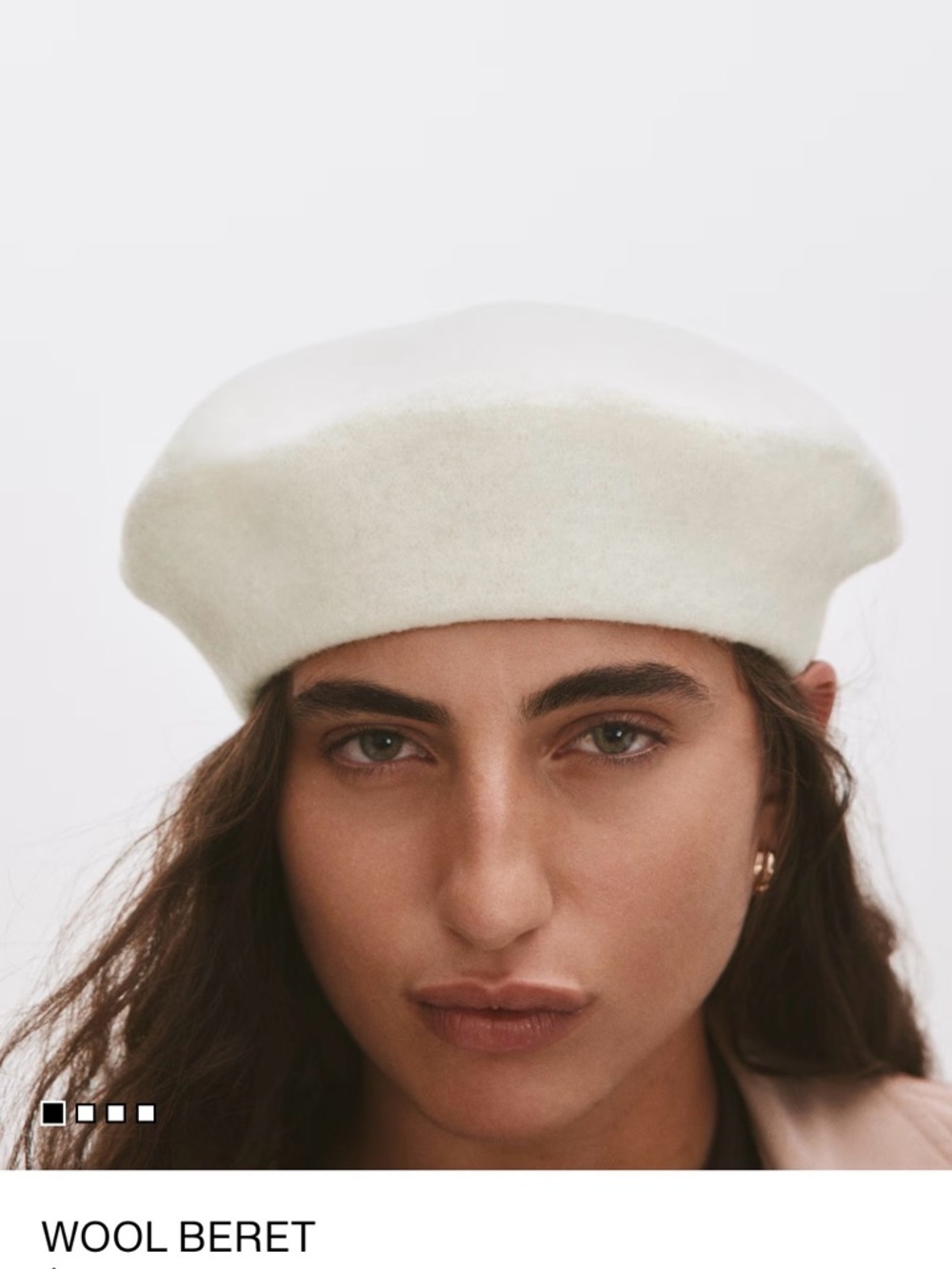 H&M Cream Wool Beret